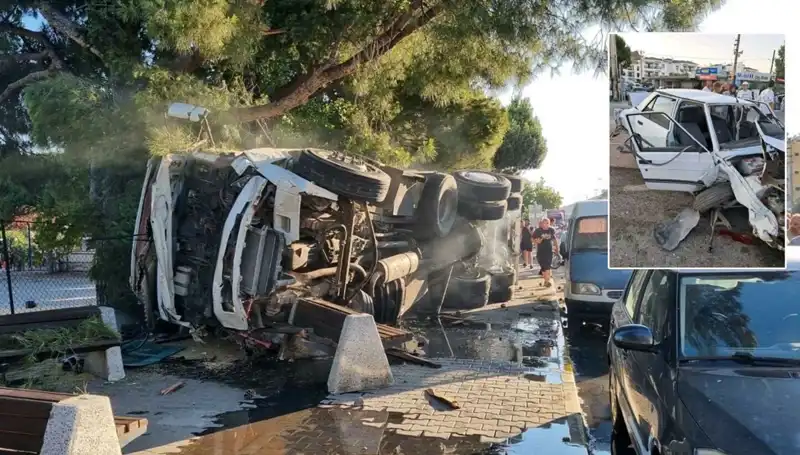 Freni Patlayan Kamyon Trafik Işığında Feci Kazaya Neden Oldu!