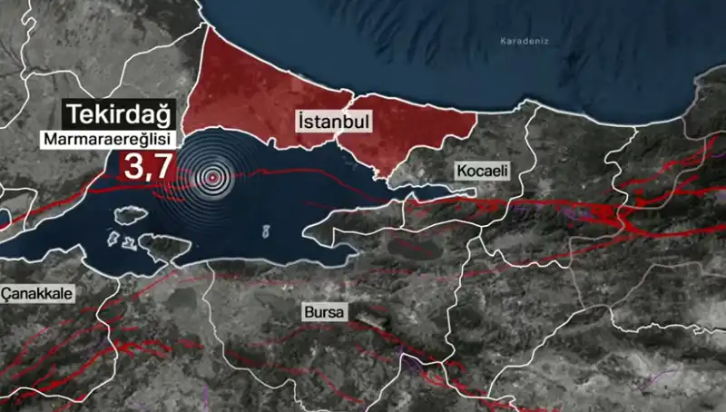 Marmara Denizi'nde Büyüleyen 3,7 Büyüklüğünde Deprem Gerçeği