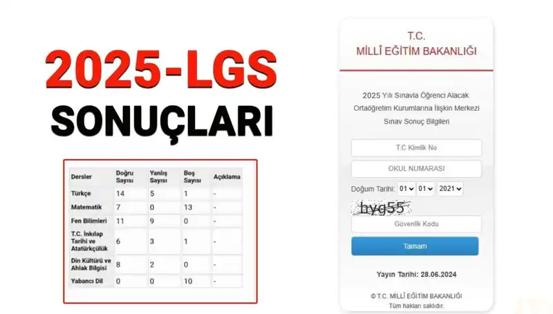2025 LGS Sınav Sonuçları Açıklanıyor! MEB'den Beklenen Tarih ve Detaylar