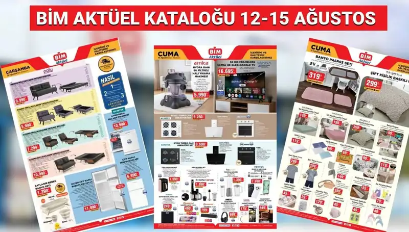 BİM'in 12-15 Ağustos 2025 Aktüel Kataloğunda Neler Var?