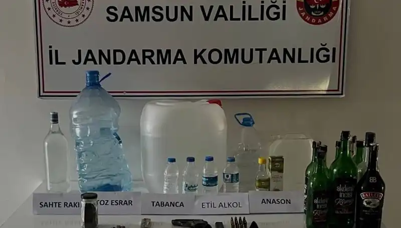 Samsun'da Dev Sahte İçki Operasyonu: Güvenlik Güçleri Litrelerce İçki Ele Geçirdi!