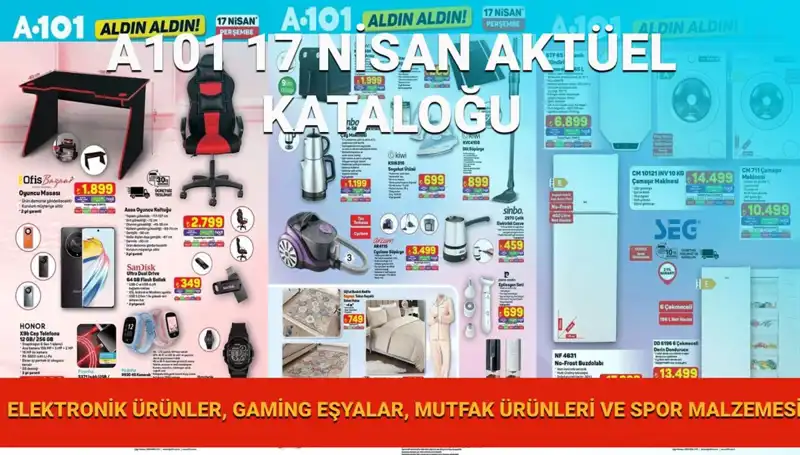 A101'deki Fırsatlar: Oyuncu Koltukları, Fritöz ve Salıncaklarla Dolu Katalog!