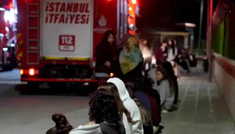 2 BİN 500 KİŞİLİK KIZ ÖĞRENCİ YURDUNDA YANGIN PANIĞI